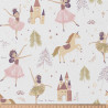 Printed Cotton ASTRID White / Pink